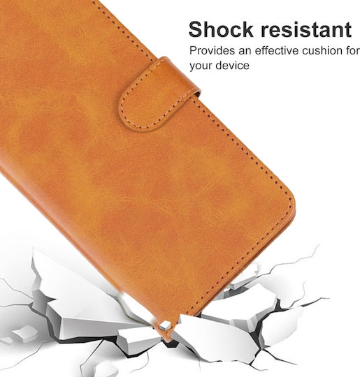 Redmi A3 Wallet Leather / Synthetic Leather / Silicone Brown (Xiaomi Redmi A3)