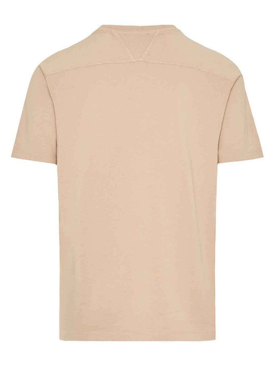 Dirty Laundry Detail Herren T-Shirt Kurzarm Beige