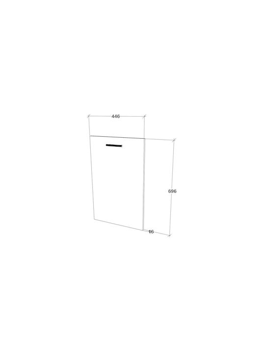 Karo Furniture portaki made of Particleboard Alb 45x70cm 1pcs