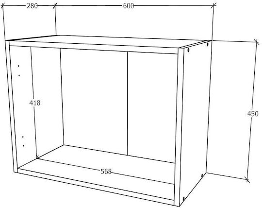 Karo Stejar Sonoma Inchis/alb 60x30x45Stück
