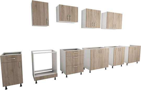 Karo Dulap Inferior pentru Cuptor Stejar Sonoma Inchis/alb 60x50x80buc