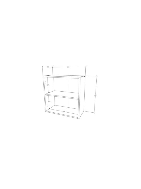 Karo Cabinet Wall Alb 60x30x60cm