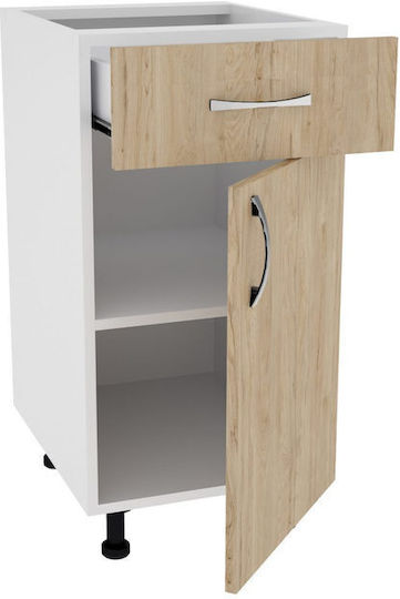 Karo Dulap de podea Lemn Natural/alb 40x50x80buc