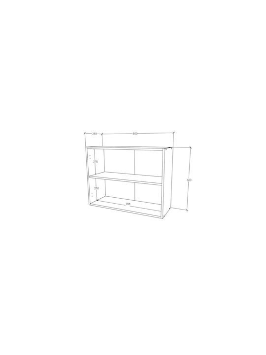 Karo Dulap Suspendata Stejar Bronz/alb 80x30x60buc