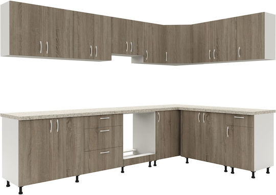 Karo Stejar Sonoma Inchis/alb 60x30x60бр