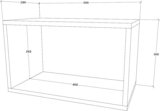Ράφι Τοίχου Kos/Haga 50x28x30εκ.