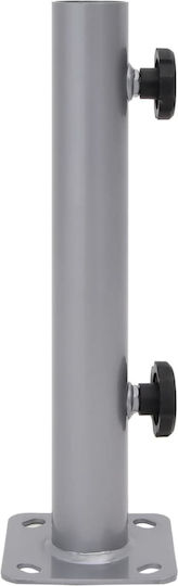 vidaXL Стойка за чадър от Метал Silver 32x32x30см