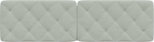vidaXL Fabric Back Cushion for Bed Headboard Light Gray 182x48cm