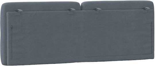 vidaXL Stoff-Kopfstütze Für Bett Dunkelgrau 142x48cm