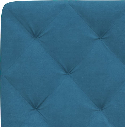vidaXL Stoff-Kopfstütze für Betten Blau 162x48cm