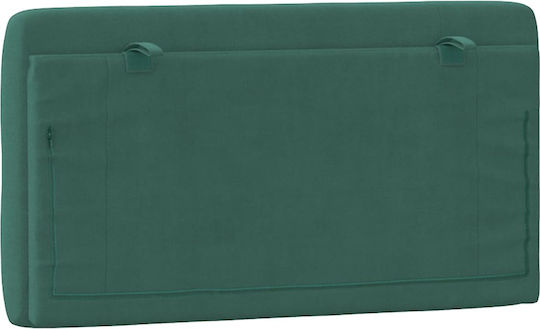 vidaXL Fabric Bed Headboard Cushion Dark Green 102x48cm