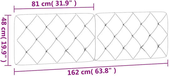 vidaXL Fabric Bed Headboard Pillow Light Gray 162x48cm