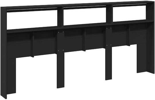 vidaXL Κεφαλάρι Κρεβατιού Ξύλινο Μαύρο 220x102cm