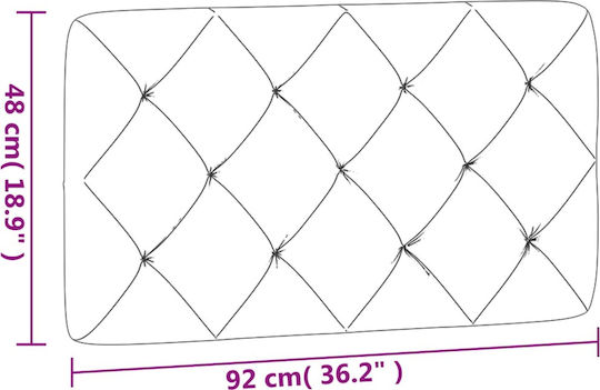 vidaXL Pernă Pentru Tăblie De Pat Din Țesătură Gri Închis 92x48cm