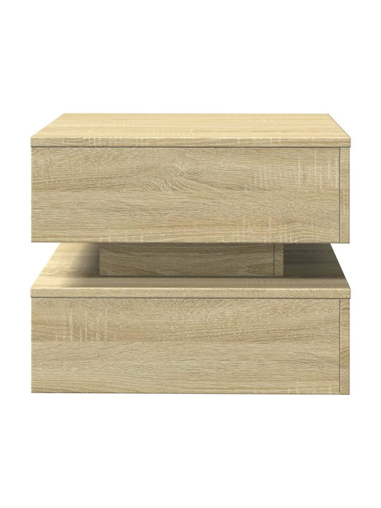 Square Side Table Wooden Brown M50xL50xH40cm