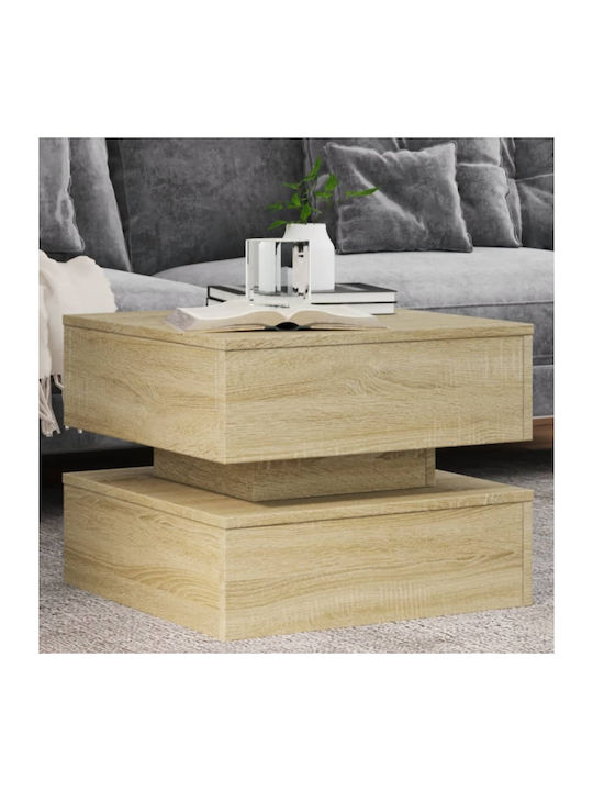 Square Side Table Wooden Brown M50xL50xH40cm