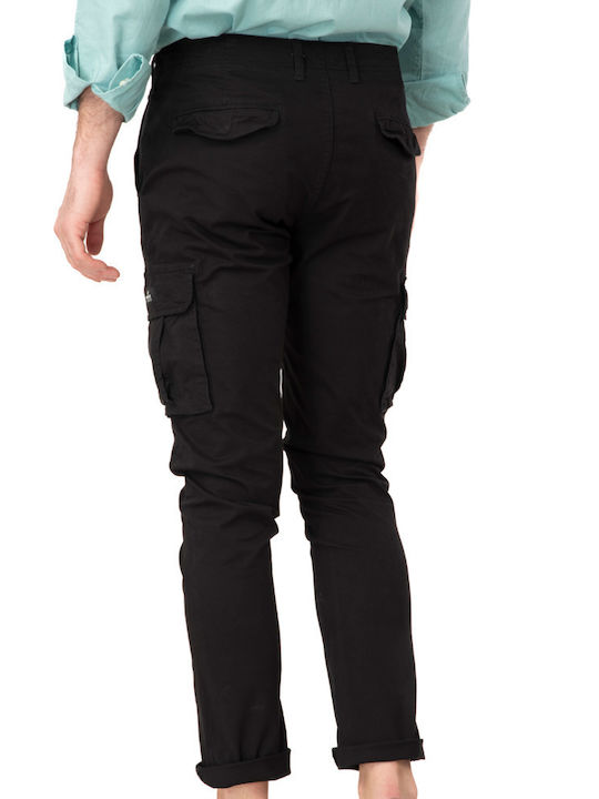 Rebase Men's Trousers Cargo Elastic Black