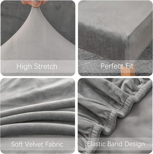 Elastische Abdeckung für Stuhl Light Grey 35x40cm 1Stück ZY12293QWS79
