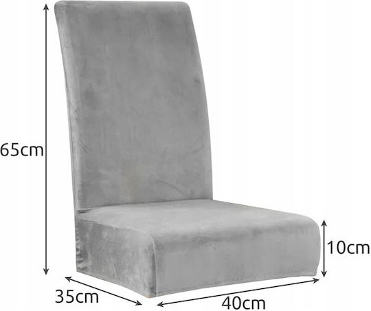 Elastische Abdeckung für Stuhl Light Grey 35x40cm 1Stück ZY12293QWS79
