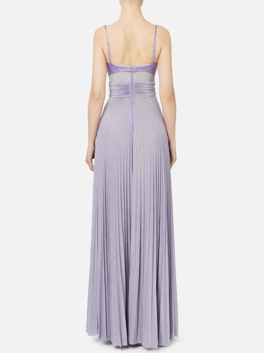 Elisabetta Franchi Maxi Abendkleid Flieder