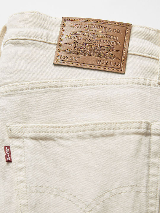 502 Men's Jeans Pants with Regular Tapered Fit Off-White