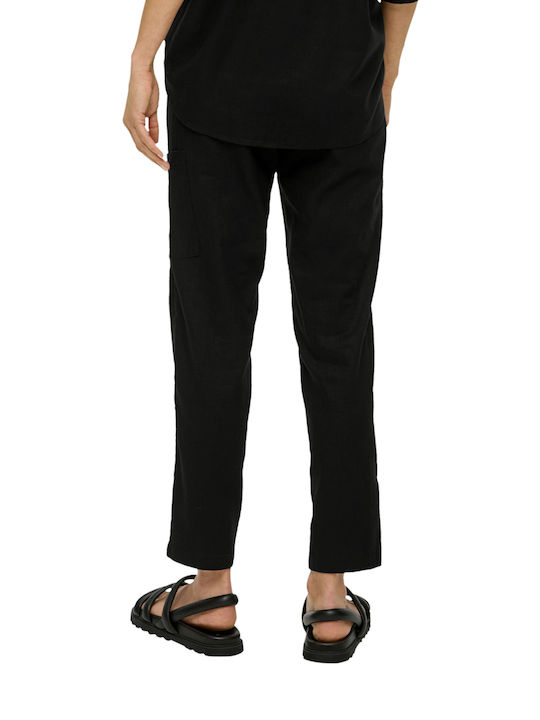 S.Oliver Damen Leinen Hose Black