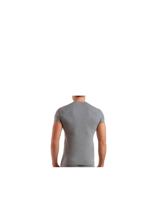 Enrico Coveri Men's Undershirt Short-sleeved in Gray Color