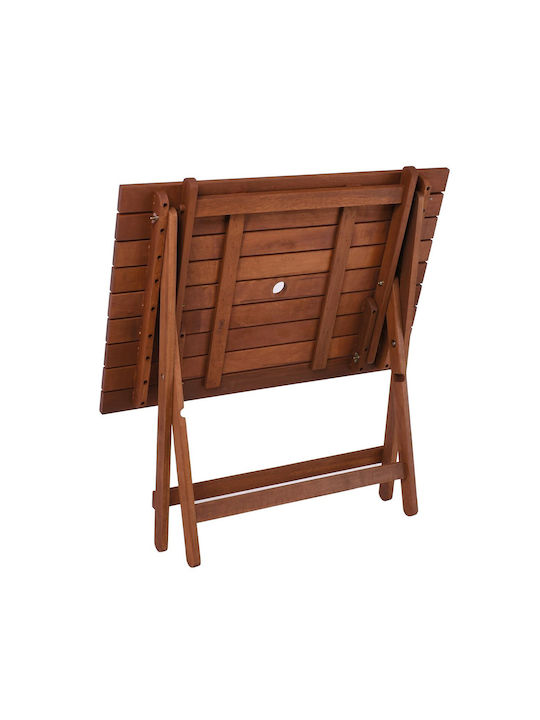 Wooden Garden & Terrace Table for Small Spaces Foldable Mali Red Meranti 90x60x72cm E20088
