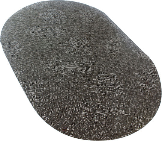Πατάκι Μπάνιου Οβάλ ZE1AG93QWS46B Grey, Purple 60x40εκ.