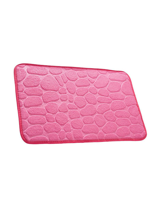 Rutschfest Badematte Synthetisch,Polyester/Cotton/Leather Rechteckig Pink 60x40cm