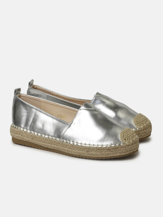 InShoes Damen Espadrilles in Silber Farbe