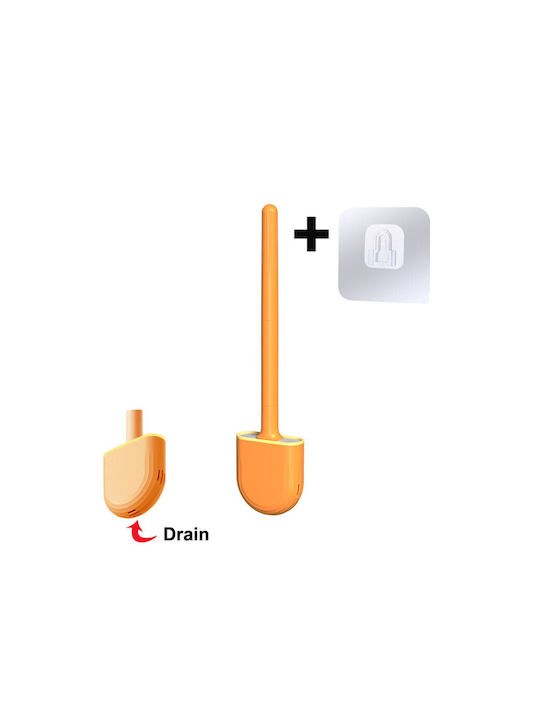 Kunststoff Badezimmer Toilettenbürste Orange