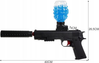 Toy Pistol Silencer Zola 6000 Gel Balls 5 Foam Bullets Burst Firing Usb Charger Safety G