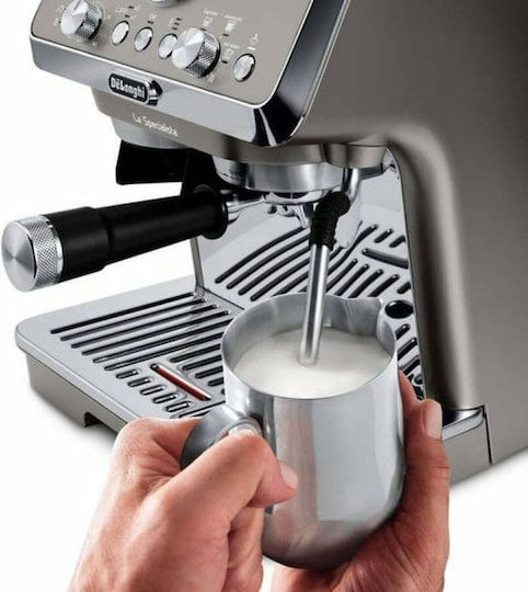 De'Longhi La Specialista Arte Evo Αυτόματη Μηχανή Espresso 1450W Πίεσης 15bar με Μύλο Άλεσης Dark Silver EC9255.T