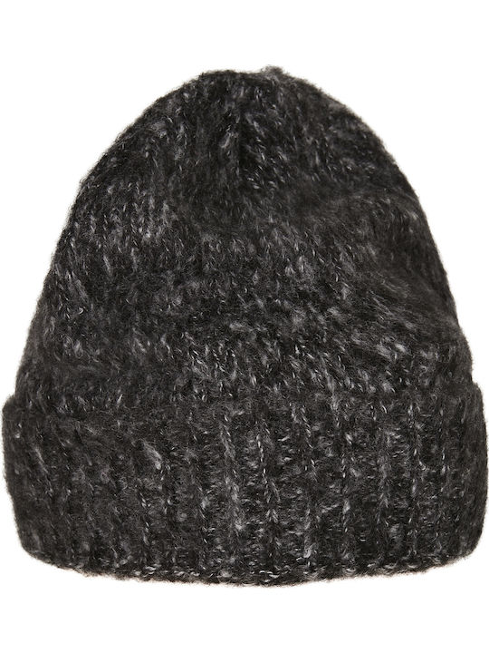 Beanie Unisex Beanie with Rib Knit in Gray color