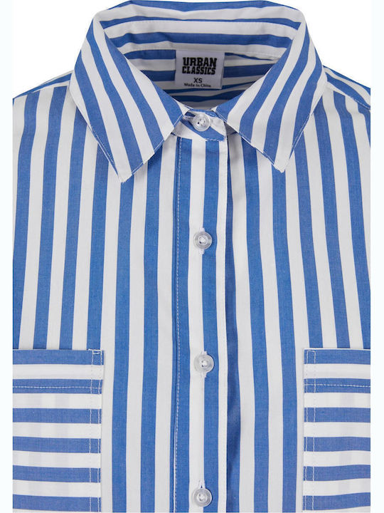 Women's Striped Long Sleeve Shirt White/blue