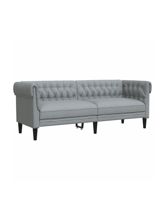 Living Room Furniture Set 3-Seater & 2-Seater & Armchair Gray