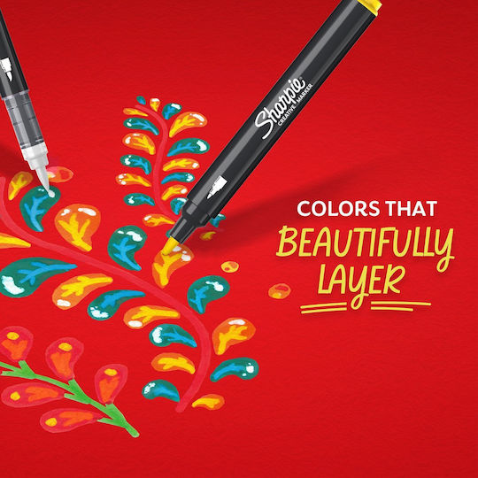 Sharpie Acrylic Markers Acrylic Brush Markers 5pcs