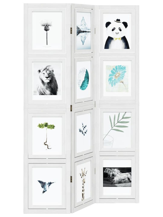 vidaXL Decorative Room Divider Wooden with 3 Panels 105x180cm