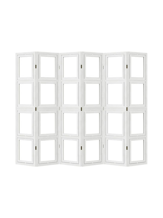 vidaXL Dekorativer Raumteiler Hölzernes mit 6 Paneelen 210x180cm