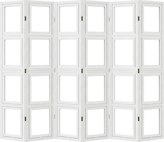 vidaXL Dekorativer Raumteiler Hölzernes mit 6 Paneelen 210x180cm