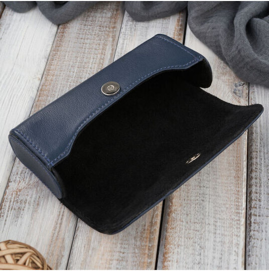 Paolo Peruzzi Eyeglass Case in Blue color T-83-DB 1pcs