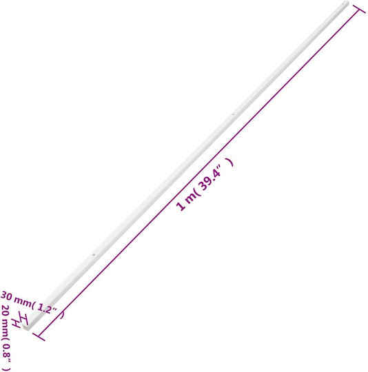 Vidaxl Κανάλι Καλωδίων 30 X 20 Χιλ 30 Μ Pvc