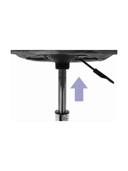 Rotativă Scaun Vizitator cu Roți în Culoare Gri 47.5x55.5x84.5cm 1buc