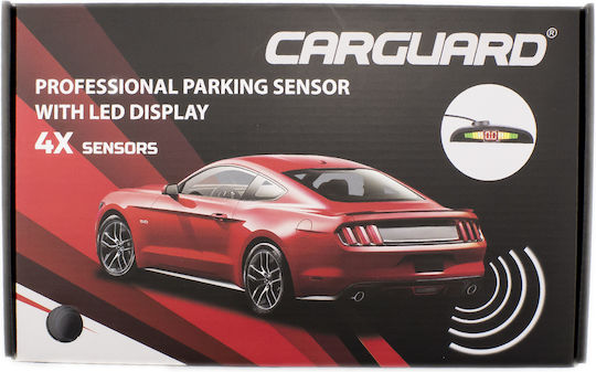 CarGuard Sistem de Parcare Auto și 4 Senzori 23.8mm în Culoare Negru