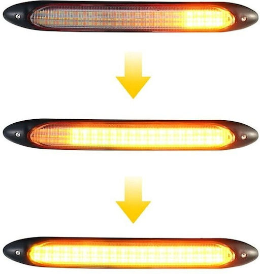 Rectangular Lămpi de funcționare pe timp de zi Auto LED Ford Flexibil Volkswagen Sus 35cm cu Alb Iluminare 1buc