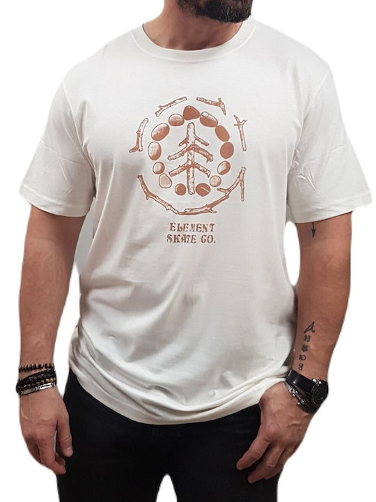 Element Ανδρικό T-shirt Κοντομάνικο Λευκό