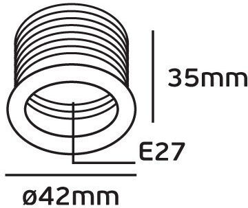 VK Lighting Socket Adapter from E40 to E27 in White color 20081-143639
