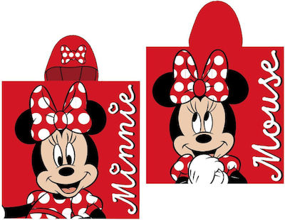 Summertiempo Kinder Strandponcho Minnie Rot