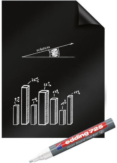 Legamaster Magic Chart Black Sheet Self-adhesive Electrostatic Blackboard